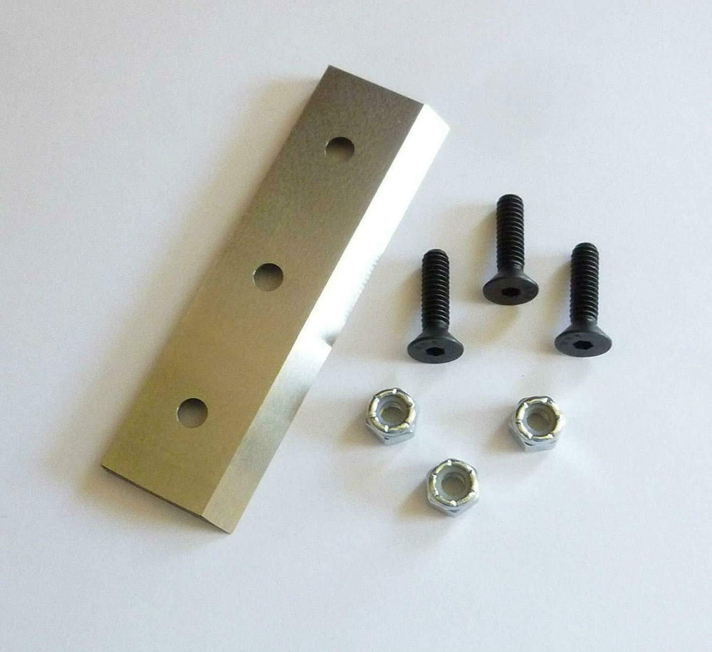 Greatshow front view chipper blade showing full cutting face and compatibility markings for easy identification