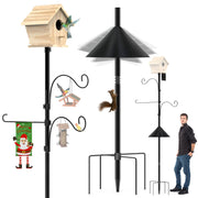 GRECOMEIN pole front view showing full 118-inch height and stability