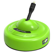 Greenworks surface cleaner front view showing streamlined housing and even cleaning