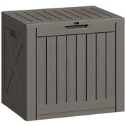 Greesum front view of deck box showing compact design and organized benefit