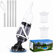 Grelawner front view showing compact cordless vacuum and benefit of portability