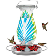 Grete Gotye front view sky blue feeder showing elegant shape and curb appeal