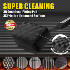 GRILLART close-up fiber texture demonstrating heat-resistant scrubbing power
