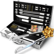 GRILLART aluminum case closed showing compact transport benefit