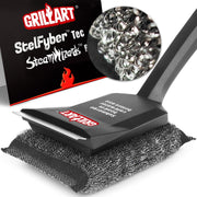 GRILLART front view of brush showing overall design and safe cleaning