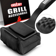 GRILLART front view of bristle-free brush showing whole tool and safety features