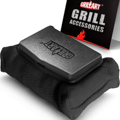 GRILLART front view replacement pad showing secure clip and shape for safety