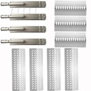 GRILLJOB stainless steel burners front view showing durable construction and improved heat