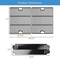 Grimate close-up of cast iron grate texture for superior heat retention