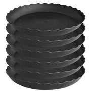 Grjoprt front view of six-pack saucers showing uniform protection