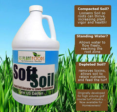 GS Plant Foods Soft Soil sprayed onto lawn showing even application benefit