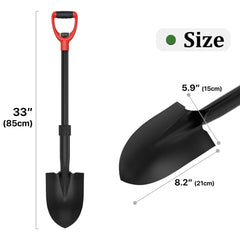 GSBLUNIE forged steel blade close-up highlighting sharp point for easier digging