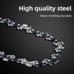 GSSHBR chain alongside ruler illustrating the 8-inch length and scale