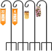 Gtongoko front view pack of four shepherd hooks showing elegant display benefit
