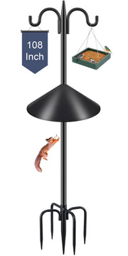 Gtongoko full pole front view showing dual hooks and powder coat benefit