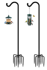Gtongoko shepherd hook front view showing full pole and hanger for secure displays