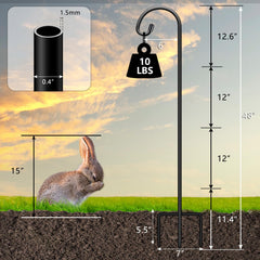 Gtongoko three-prong base detail showing stake stability benefits improved balance in soil