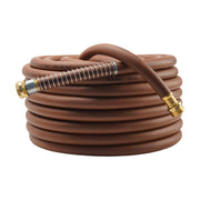 Guitrees front view of 90FT hose showing full length and brown finish for reliable reach