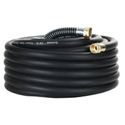 Guitrees coiled 50ft rubber hose showing full length and durable jacket benefit