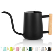 GUKJOB front view of black watering can showing sleek profile and decor appeal