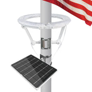GULADUS front view of flag pole light shows full ring and strong build benefit visibility