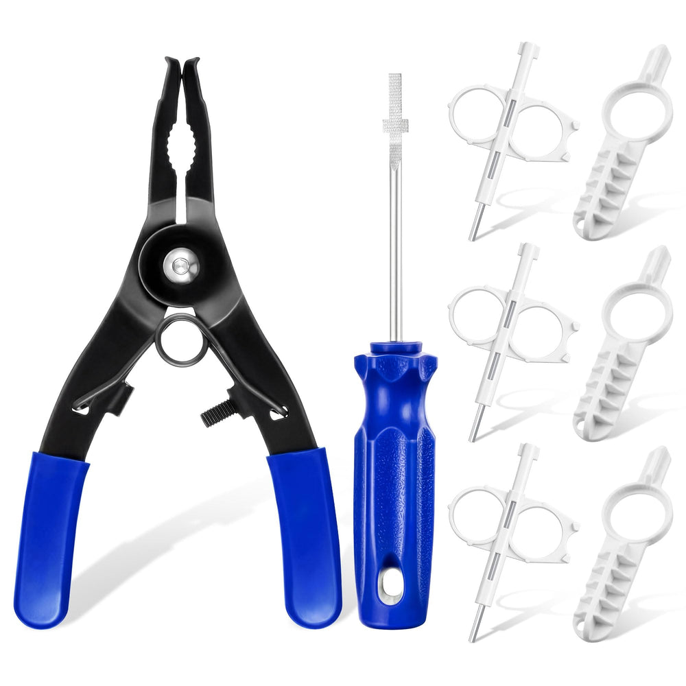 Gulfmew front packaging showing full 8-piece blue tool kit and contents benefit