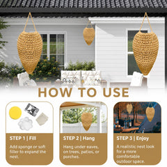 Gullora expanded faux nest stuffed to show realistic rounded shape