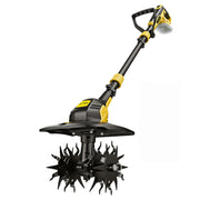 GURREEN front view of assembled tiller showing compact design and portability