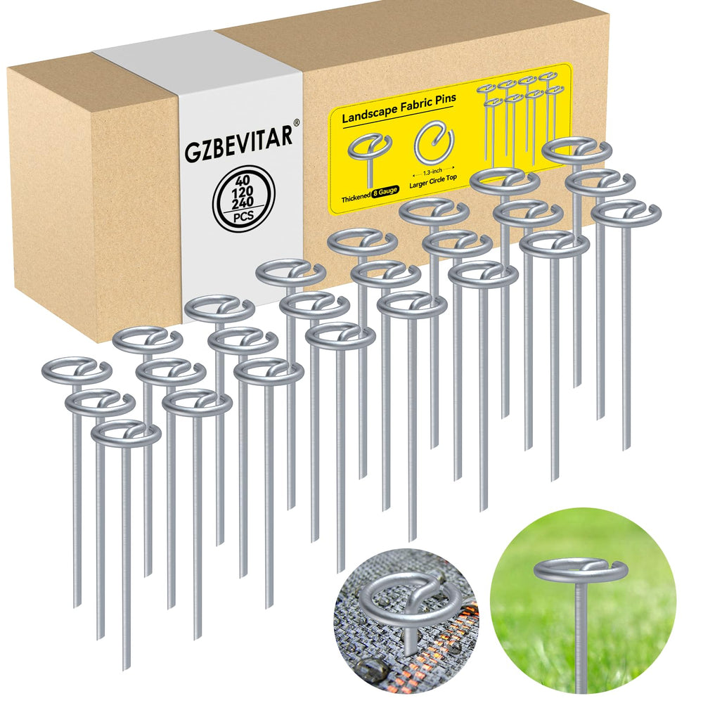 GZBEVITAR front view of circle top pins shows sturdy galvanized finish for durability