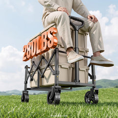 HAAGEEP folded compact wagon stored in car trunk for easy transport
