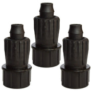 Habitech front view of adapter pack showing three connectors and fit benefit