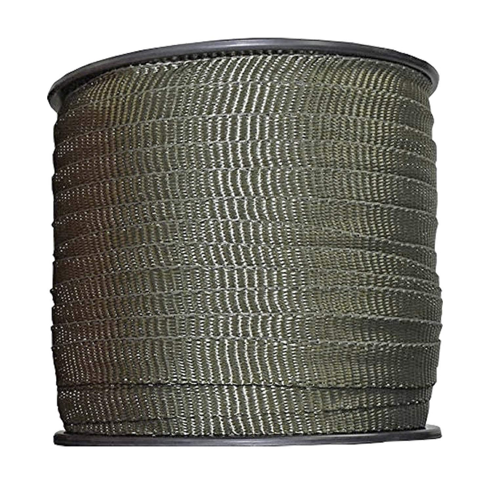 Habitech roll front view showing olive green webbing and length benefit
