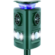 HACARUIZV front view of repeller showing three-sided design and stake - clear perimeter protection