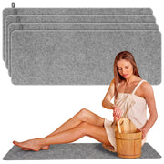 Hahafelt front view on bench showing full coverage and comfort