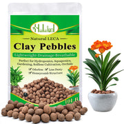 Halatool front of bag showing 10 lb LECA pebbles and product information for quick identification