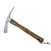 Haliaeetus pick axe front view showing dual head and compact design benefit durability