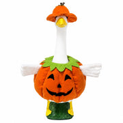 HALSHI pumpkin goose front view showing festive pumpkin outfit and welcoming curb appeal