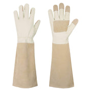 HANDLANDY front view of gloves showing full coverage and breathable pigskin