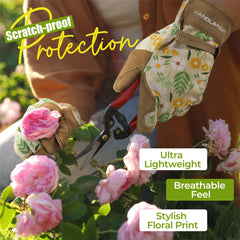 HANDLANDY stretchable spandex back detail showing breathability and finger flexibility