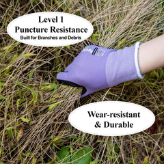 HandLove gloves worn while planting showing dexterity and protection