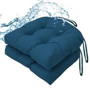 HAPACE front view navy cushions showing neat tufting and improved comfort