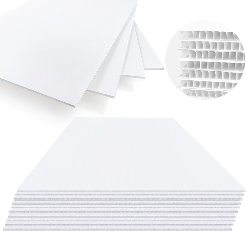 HAPANGODIR front stack of white corrugated boards showing clean printable surface and convenience