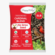 Happy Wings front packaging showing 5LB bag and product name, clear benefits