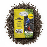 Happy Wings front packaging showing 15 lb bag and product name benefiting easy storage