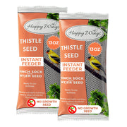 Happy Wings front packaging showing two prefilled nyjer socks and brand clarity