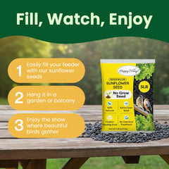 Happy Wings minimal scatter under feeder keeps yard cleaner