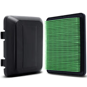 Harbot air filter cover front view showing fit and clean design benefit