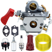 Harbot PP338PT front view showing full carburetor assembly and compatibility benefits
