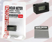 Hardline Products hour meter front panel showing mounting fit and durable bezel
