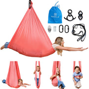 Harkla swing front view showing cozy hammock for calming